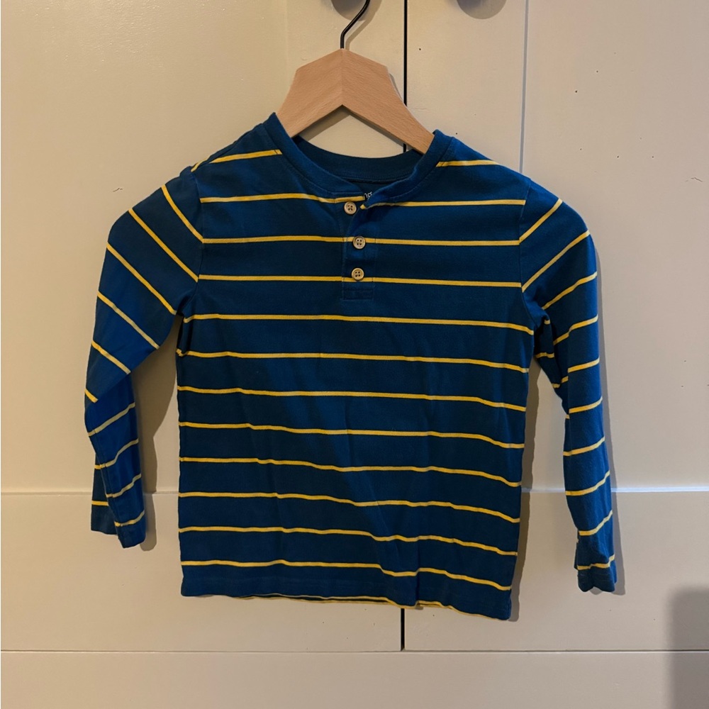 jumping beans Blue & Yellow Striped Long-Sleeve Henley